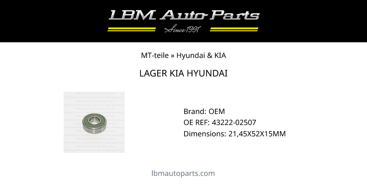 LAGER KIA HYUNDAI