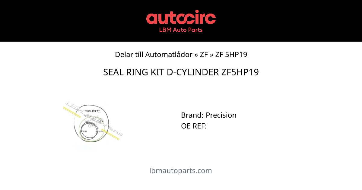 SEAL RING KIT DCYLINDER ZF5HP19