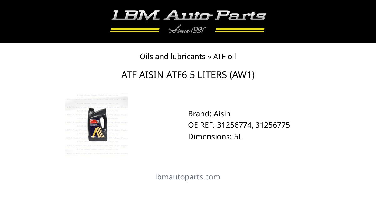 ATF AISIN ATF6 5 LITER (AW1)